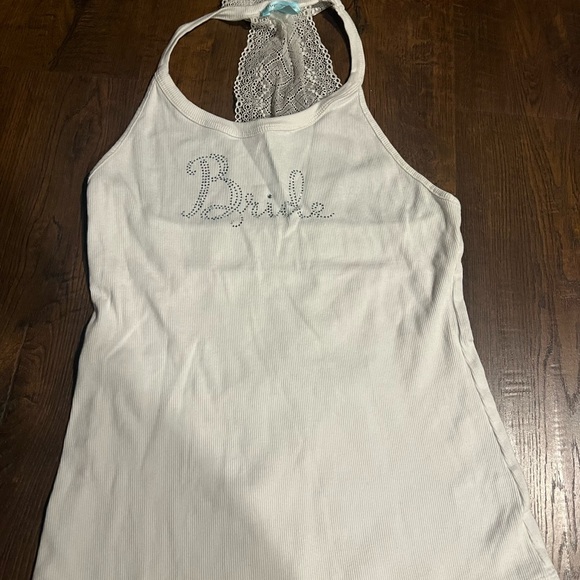 Betsey Johnson White Bridal Tank Top - Picture 1 of 2